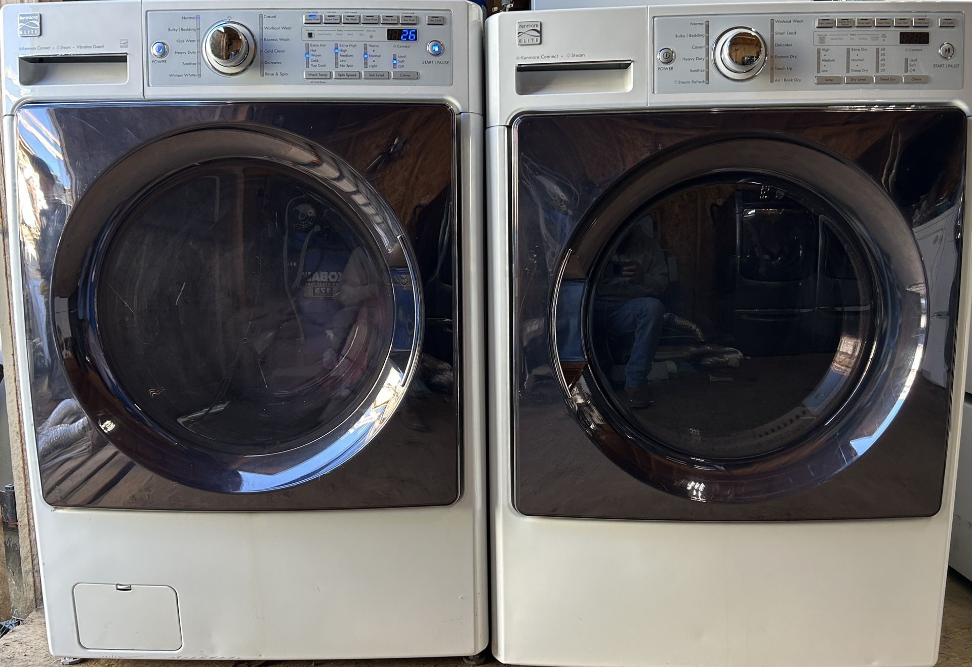 Kenmore Smart WiFi Washer And Dryer Steam Set 