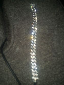 Diamond cuben link braclet