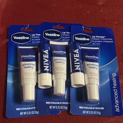 Vaseline & Nivea lips   👄   Terapia lip 👄  care   2.50 each  5 x 10