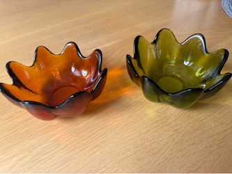 Mid century modern Lotus Flower  Bowls