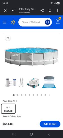 Intex 26723EH 15ft x 42in Prism Frame Above Ground Swimming Pool Set with Filter