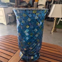Blue Mosaic Vase 
