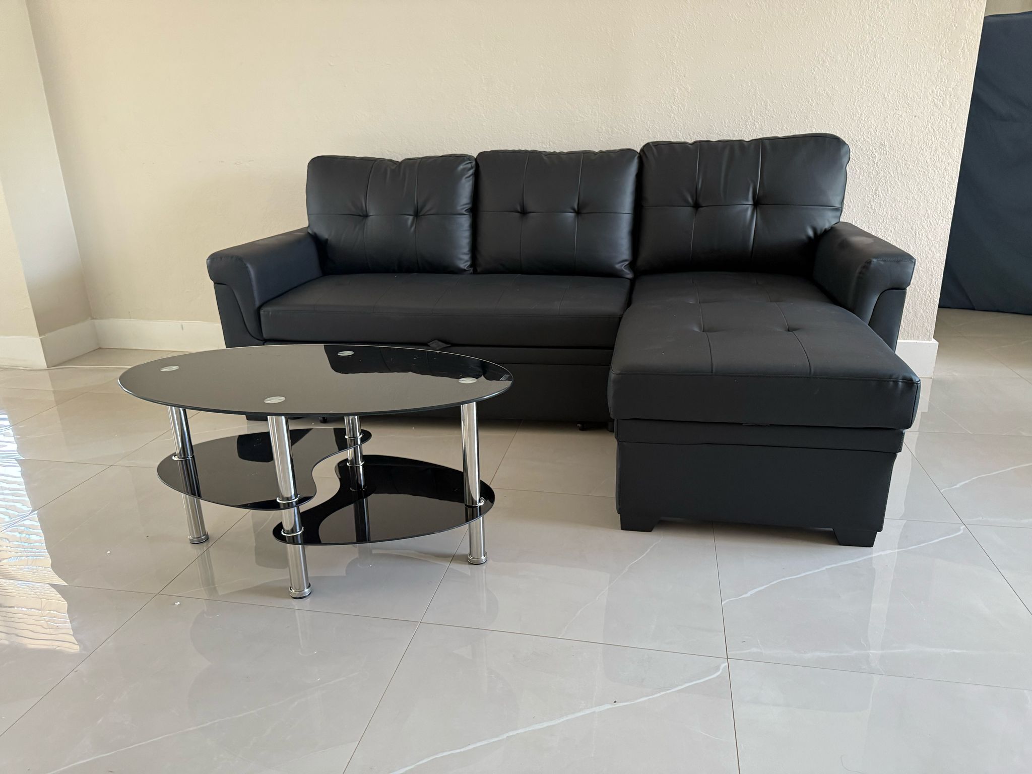 BLACK SOFA BED