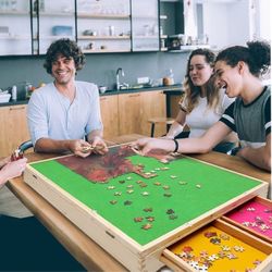 Brand New In Box Rotating Wooden Jigsaw Puzzle Board 26x32Inches