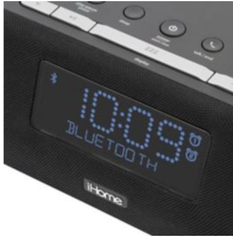 ihome Bluetooth Alarm Clock Radio With APPLE IPHONE Charger