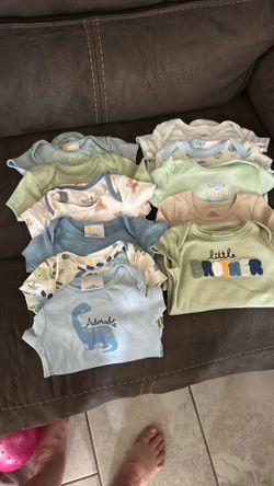 NEW 11 pieces boys 0-3 months onesies