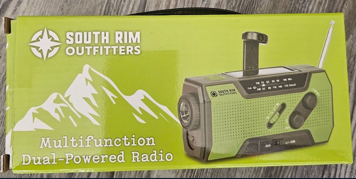 MULTI DUAL-POWERED RADIO/FLASHLIGHT/POWER BANK FOR CELL