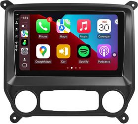 10" QLED Android 13 Car Stereo for Chevy Silverado GMC Sierra 2014-2018