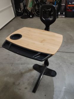 Wood bed table swivels