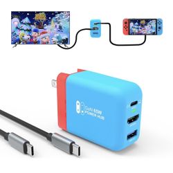 Mirabox 65W Portable Switch Dock Charger for Nintendo Switch