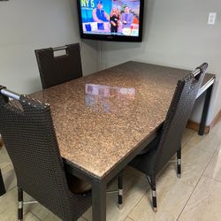 Granite Top Kitchen Table And Chairs 