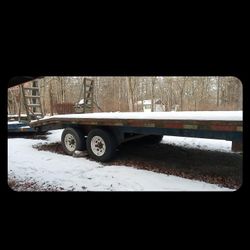 Deck Over Low Boy Trailer Skid Steer Loader Kubota Backhoe 