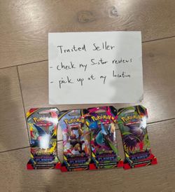 $50 a set -  Pokemon TCG - PHANTASMAL FLAMES - Sleeved Booster Pack COMPLETE ART SET - 4Packs