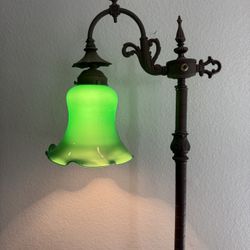 Art Novel With Uranium Shade, Floor Lamp. 