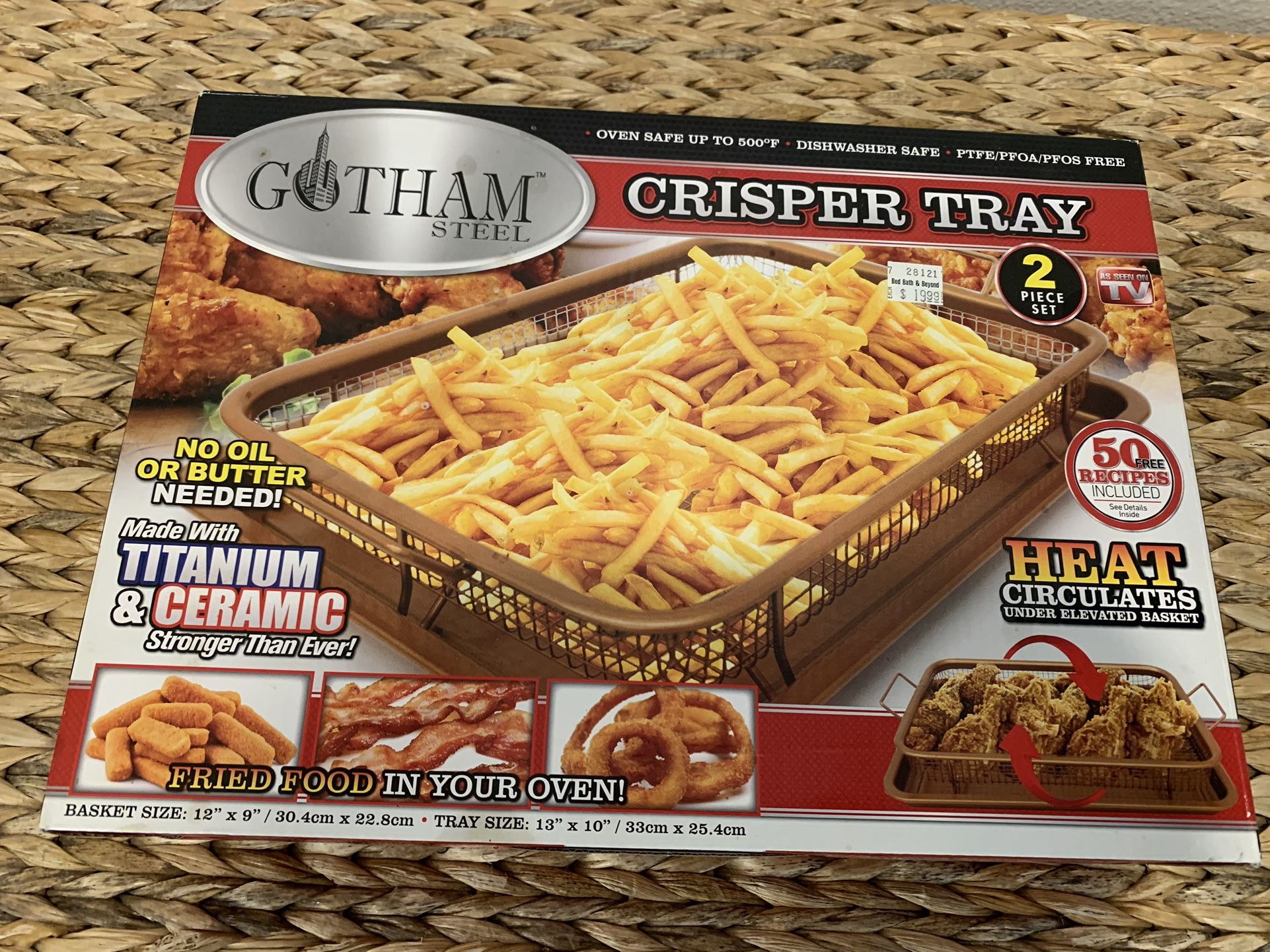 Gotham Steel Crosper Tray - Titanium & Ceramic - As Seen On TV - Brand New