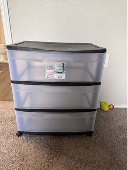 Plastic Storage Organizer with Removable Clear Bins