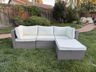 Outdoor Wicker Sectional Patio Set