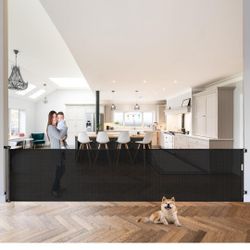 120 Inch Extra Wide Retractable Pet / Baby Gate for Large Opening, Indoor & Outdoor Use