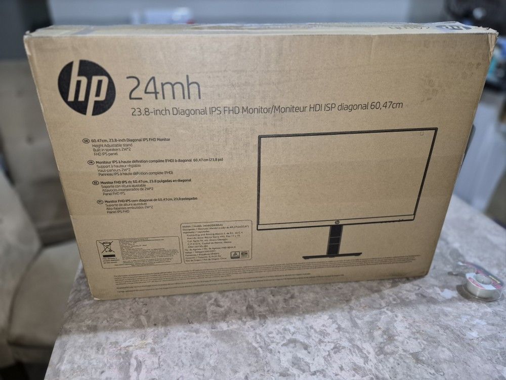 HP 24mh FHD Monitor- Computer Monitor With 23.8-inch // IPS display 1080p