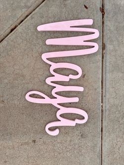Wooden name sign Maya