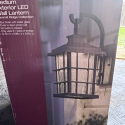 New Two LED Dusk Till Dawn 13” Outdoor Wall Lanterns. 