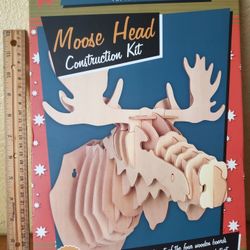 Brand New Classic Curiosities: Moose Head Construction Kit, Wooden Puzzle - 3D