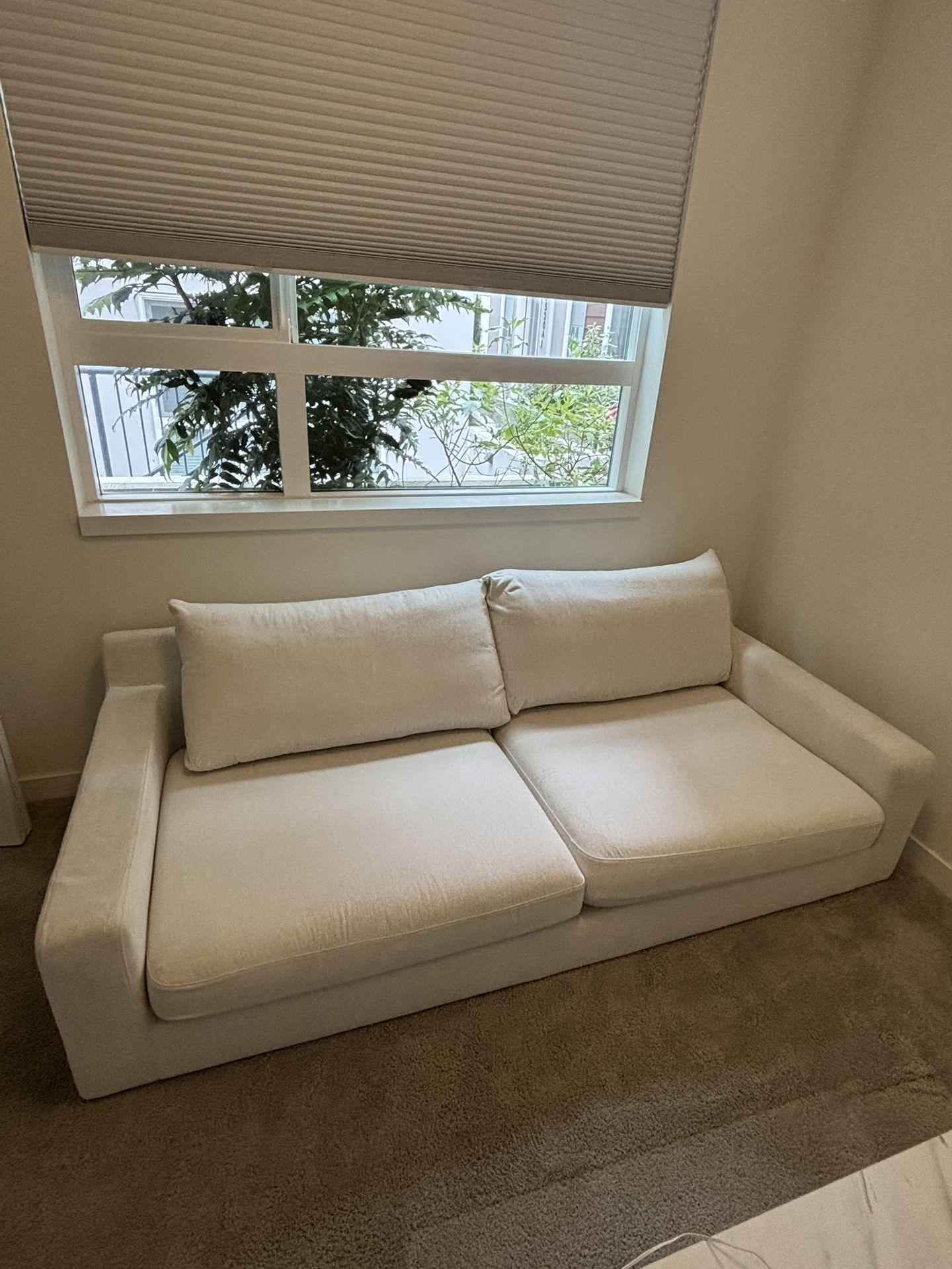Custom Made Modern White Couch