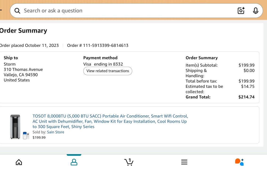 Portable Air Conditioner Unit