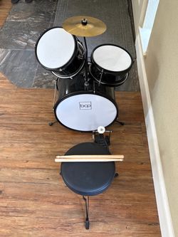 BCP Junior Drum Set with Stool and Sticks
