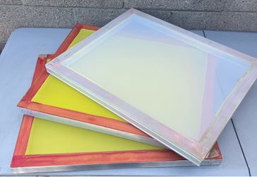 3 pcs  20" x 24" Aluminum Frame Silk Screen Printing Screens 110 and 2 00 Mesh USA!