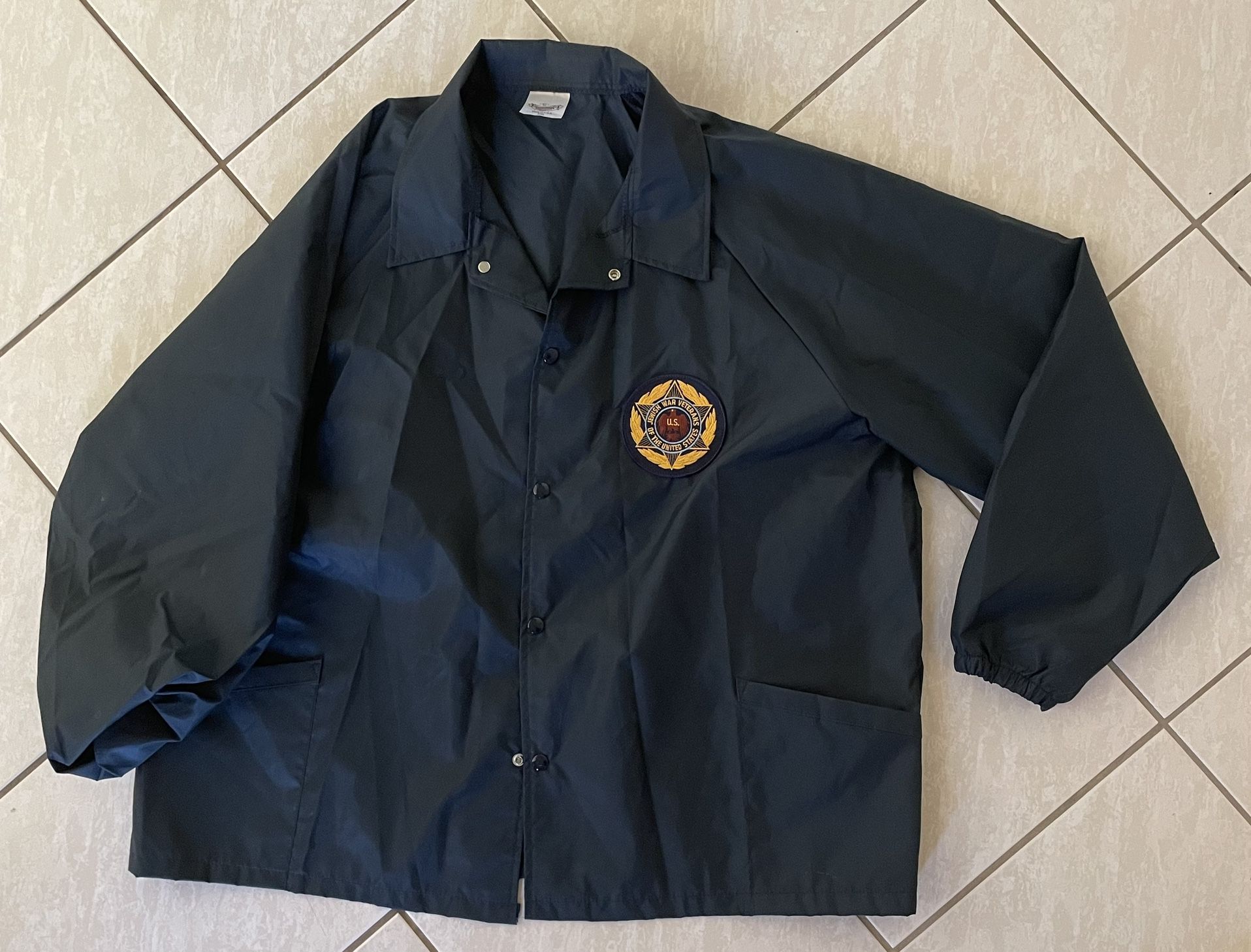 Vintage Auburn Sportswear 100% Nylon Navy Blue XXL Windbreaker Jacket - JWV