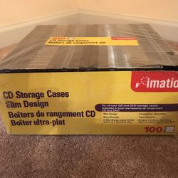 100 Slim Jewel Cases For CD, DVD, Etc.