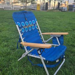 ​Tommy Bahama Backpack Beach Chair with Wooden Armrests