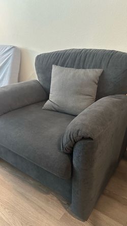 Grey sofa chair