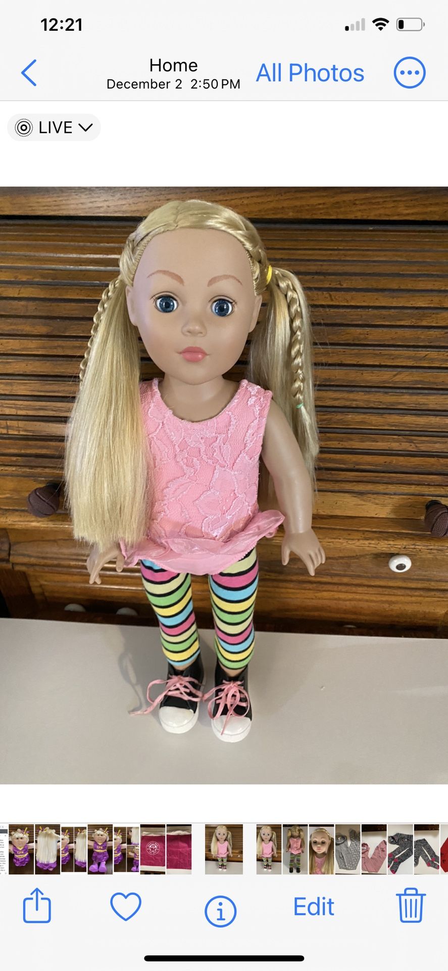 18” Doll with Eyes that Open/Close