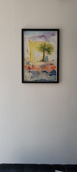Framed Watercolor Painting, 23x16