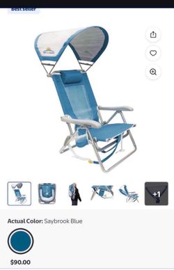 GCI Outdoor SunShade Backpack Beach Chair Reclining Low