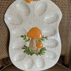 Vintage Mushroom Deviled Egg Tray