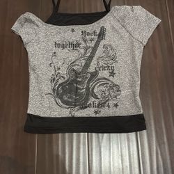 Cute Grey Guitar Shirt
