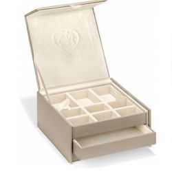 Brighton Follow Your Heart Two Tier Small Leather Jewelry Box  New 