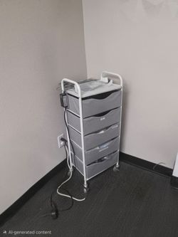 Rolling Storage Cart with 5 Fabric Drawers