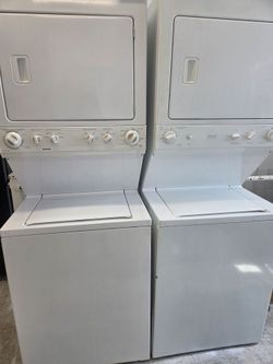 27in Stackable Washer And Electric Dryer Used Good Condition
