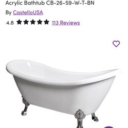 Daphne 59x30 freestanding soaking tub