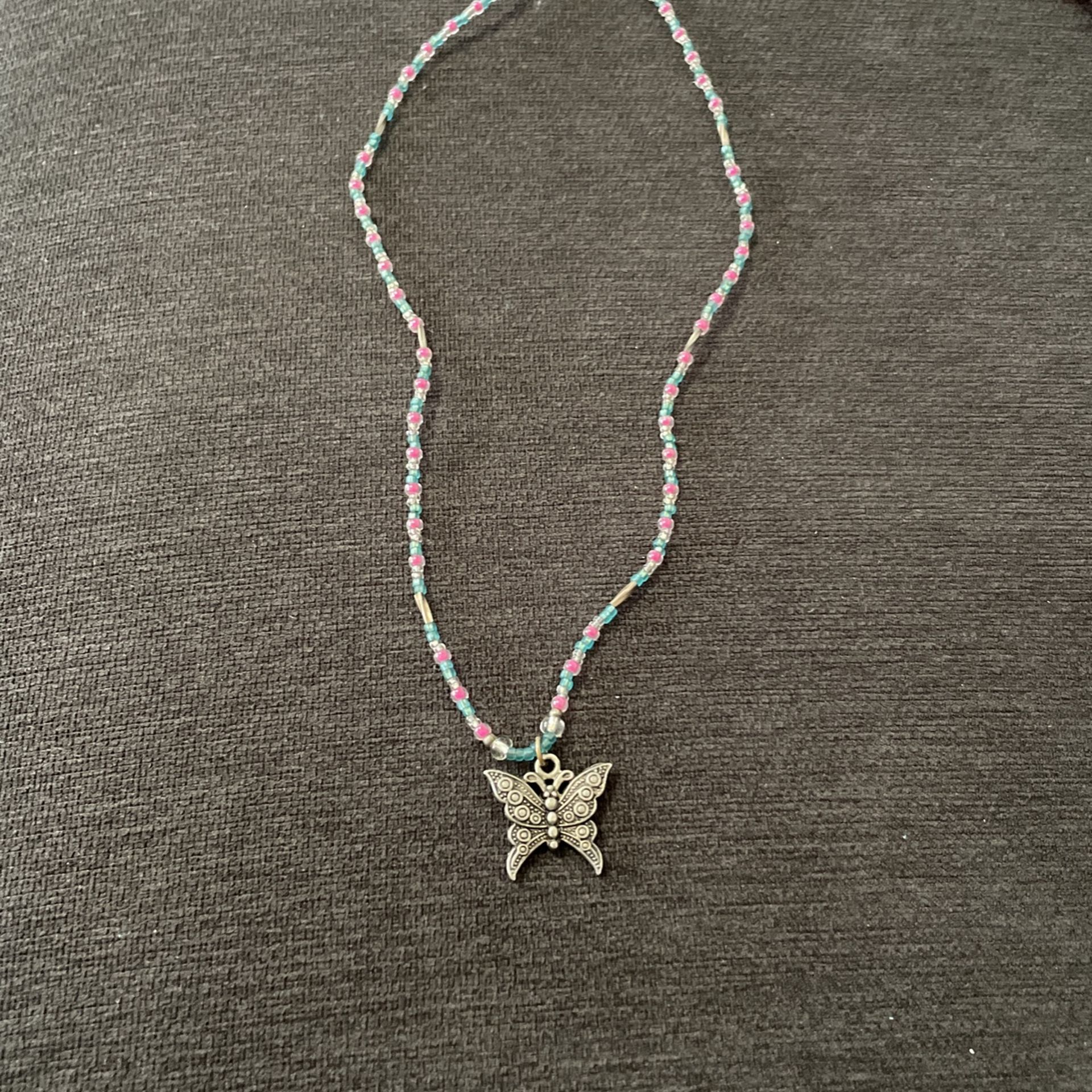 Butterfly Bead Necklace 