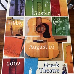 NEW John Mayer Concert Poster 2002 show at Berkeley Greek Theatre