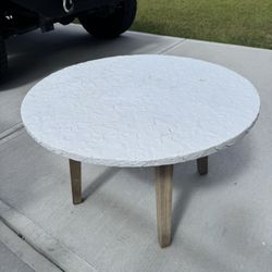 Sea Shell Coffee Table, Painted White