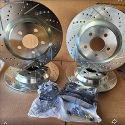 Honda Accord drill slot rotors plus ceramic pads we also offer other styles Slot only Dimple Slot J HOOK