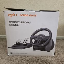 PXN V900 GEN 2 Racing Wheel – 270°/900° Steering Wheel w/ Pedals for PC, PS4, Xbox, Switch