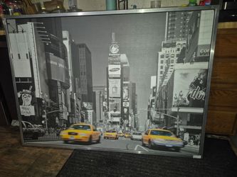 Large New York Times Square Framed Print