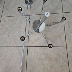 5 Lights STAINLESS CHANDELIER with hanging matching rod